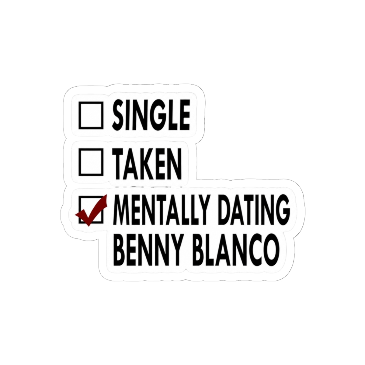 Dating Benny Blanco Black White - alternate angle 1, merchandise