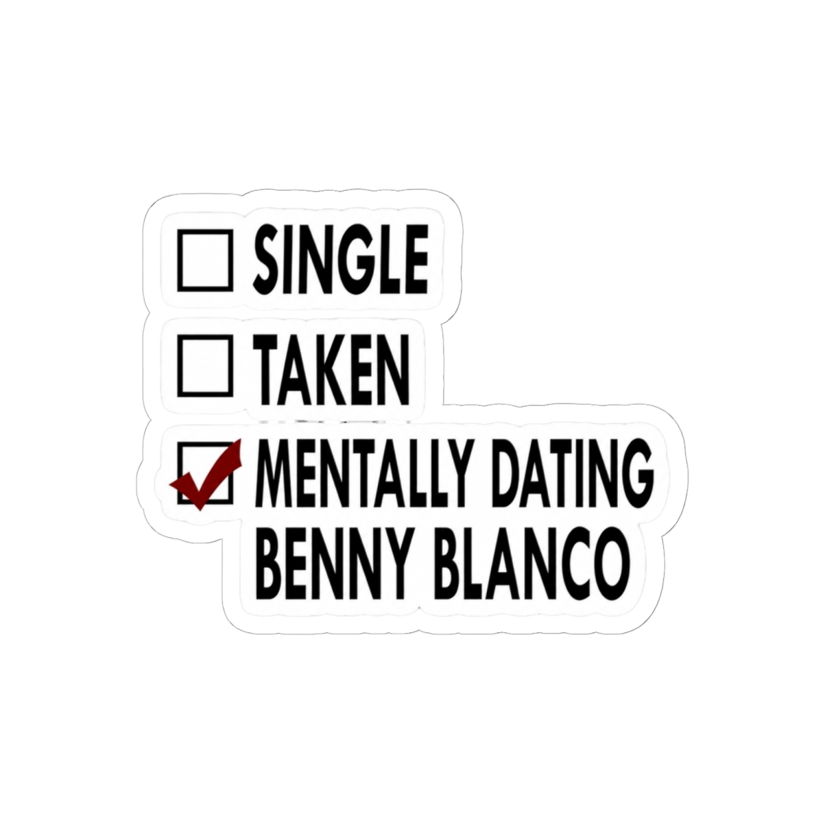 Dating Benny Blanco Black White - alternate angle 2, merchandise